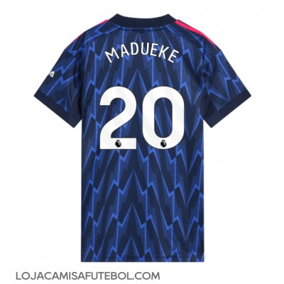 Camisa de Futebol Arsenal Noni Madueke #20 Equipamento Secundário Mulheres 2025-26 Manga Curta Camisa de Futebol Arsenal Noni Madueke #20 Equipamento Secundário Mulheres 2025-26 Manga Curta
